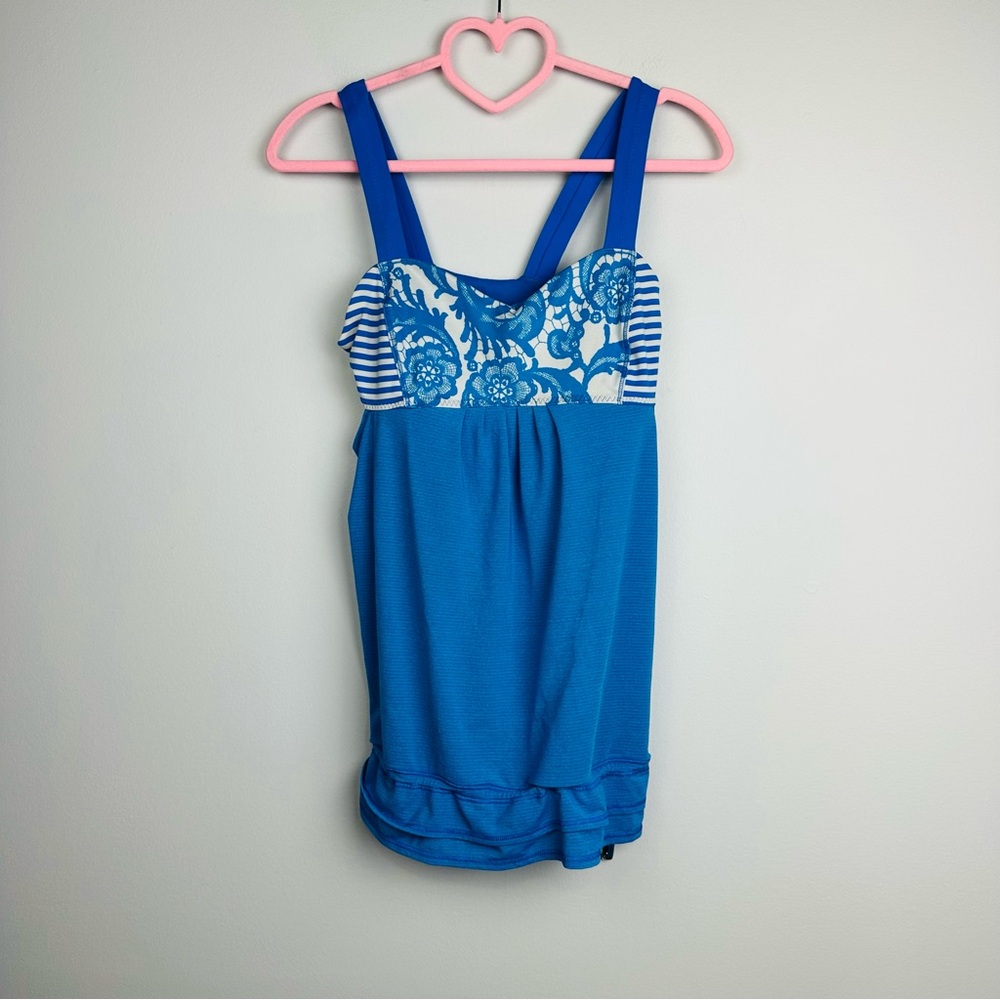 lululemon athletica Run Back On Track Floral Tank Size 6